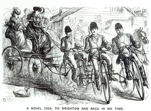 A New Way to Travel to Brighton, 1864 by English School
